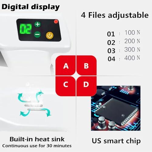 hKjPlvf Chiropractic Adjusting Tool, Chiropractic Activator Spinal Correction Massager, Electric Correction Massage Guns Activator Cervical Massager, LED Display, 4 Massage Strength (100-400N)