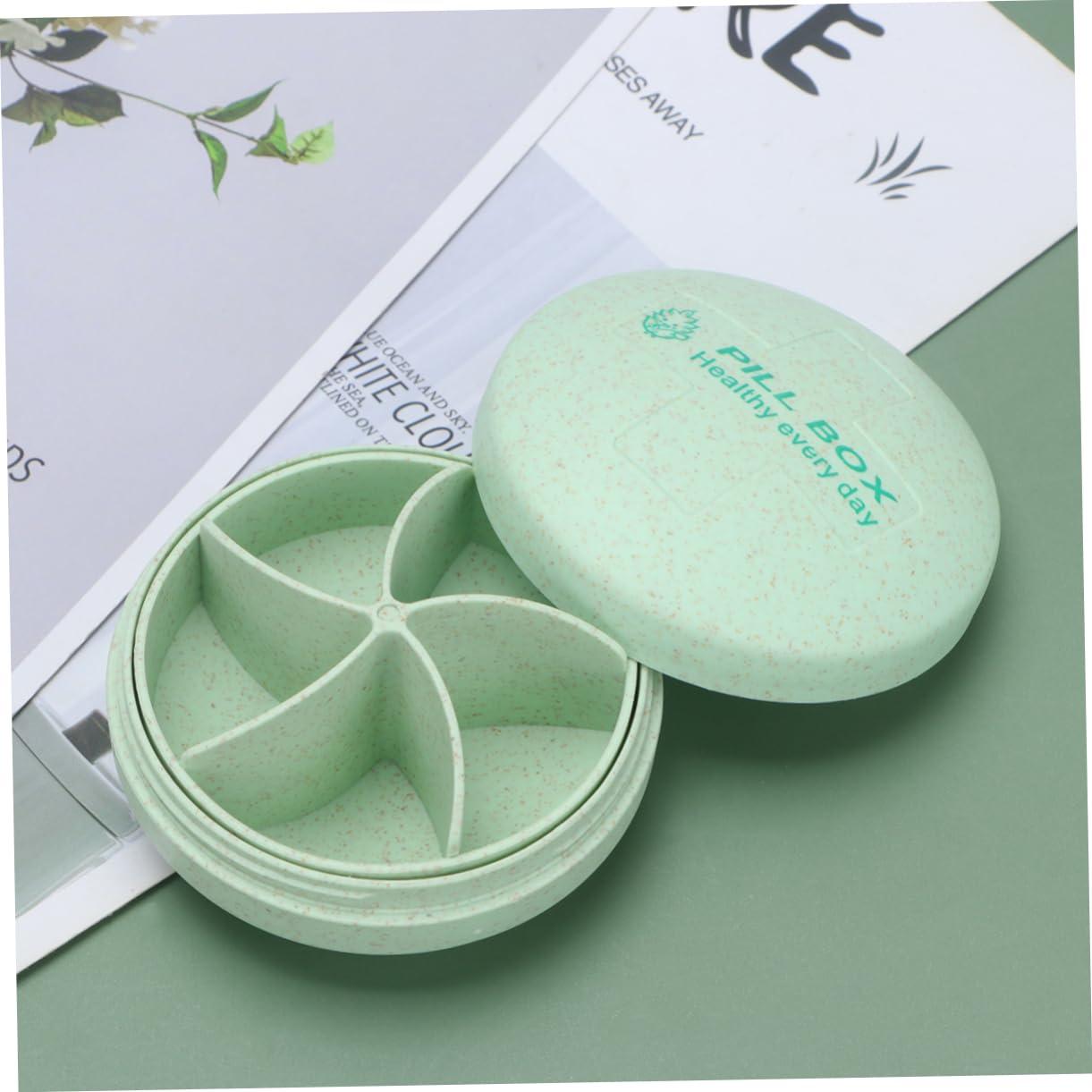 FOMIYES FOMIYES Travel Pill Box Case Compact Storage Holder for Medication Portable Medicine Organizer Durable Material Fit in Backpack or Pockets