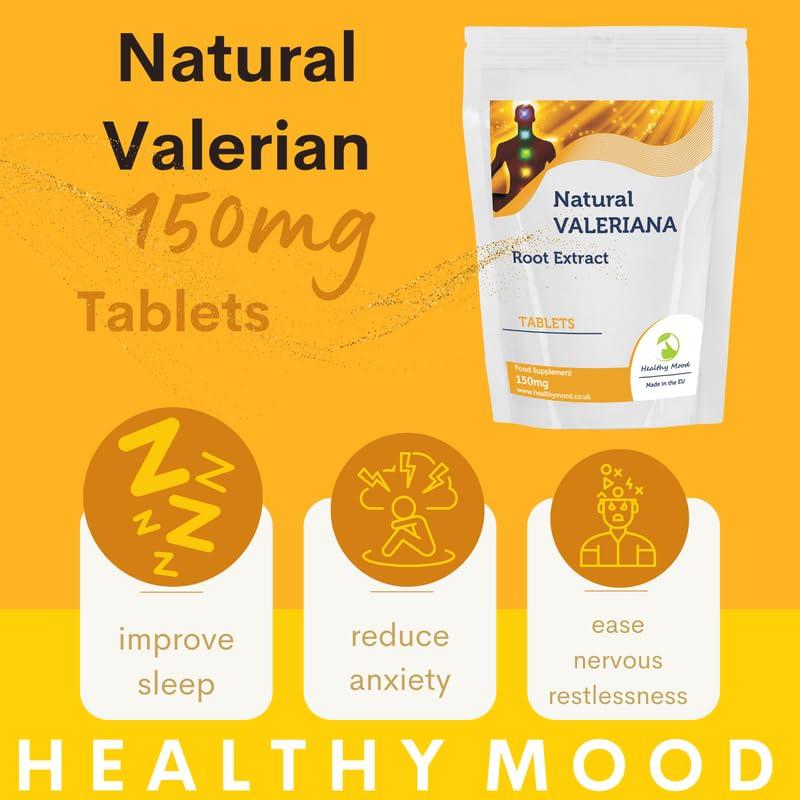 Healthy Mood Valeriana Root Extract Concentrate 120 Tablets Sleeping Pills Anti-Stress Insomnia