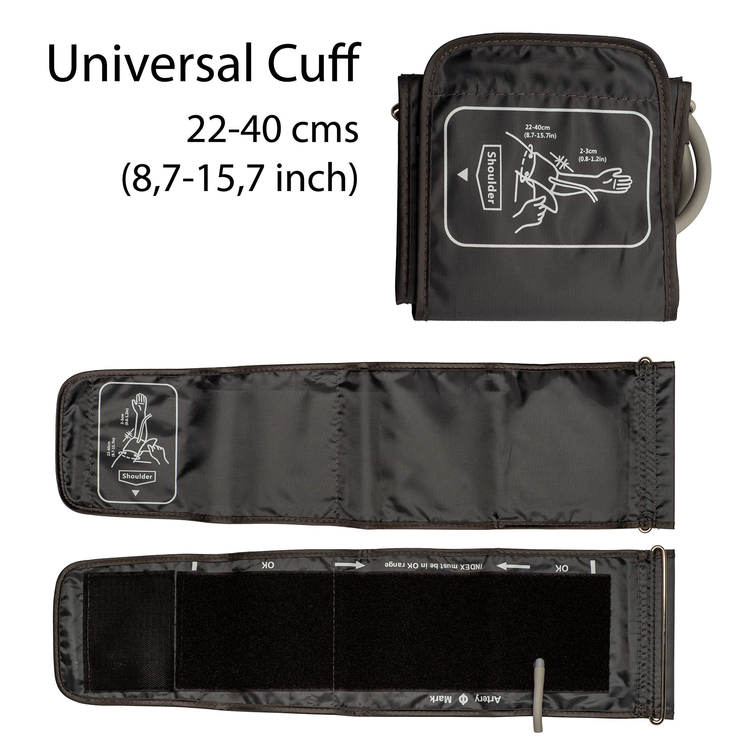 PARAMED PARAMED Blood Pressure Monitor: Automatic Upper Arm BP Monitor with Cuff 8.7"-15.7" - Digital BP Machine & Irregular Heartbeat Detection, 120 Readings Memory - Large LCD - Batteries & Pouch Included