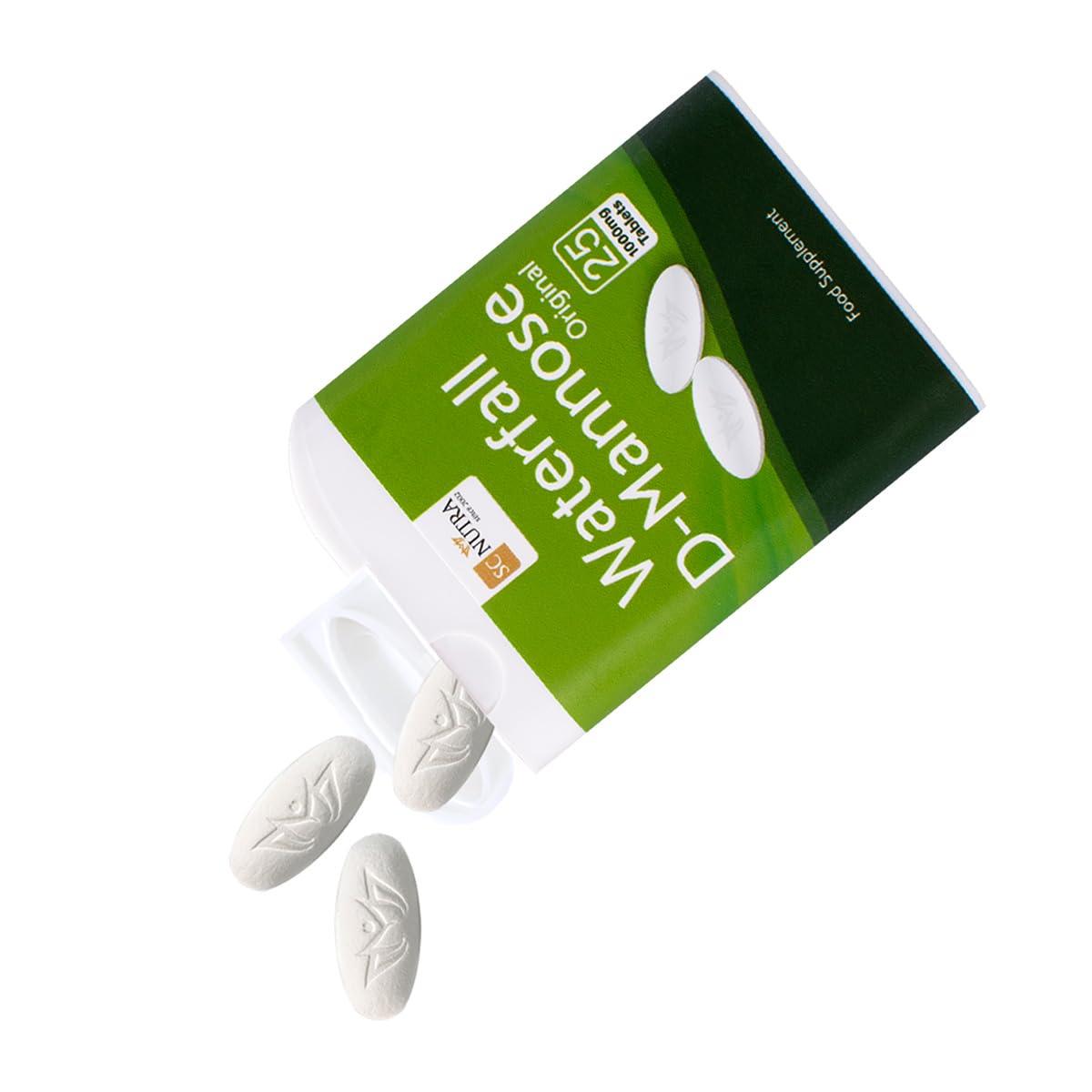 Sweet Cures Waterfall D-Mannose Tablets 1000mg - DMannose Naturally Sourced from Birch - Suitable for Vegetarians & Vegans - SC Nutra (Sweet Cures)