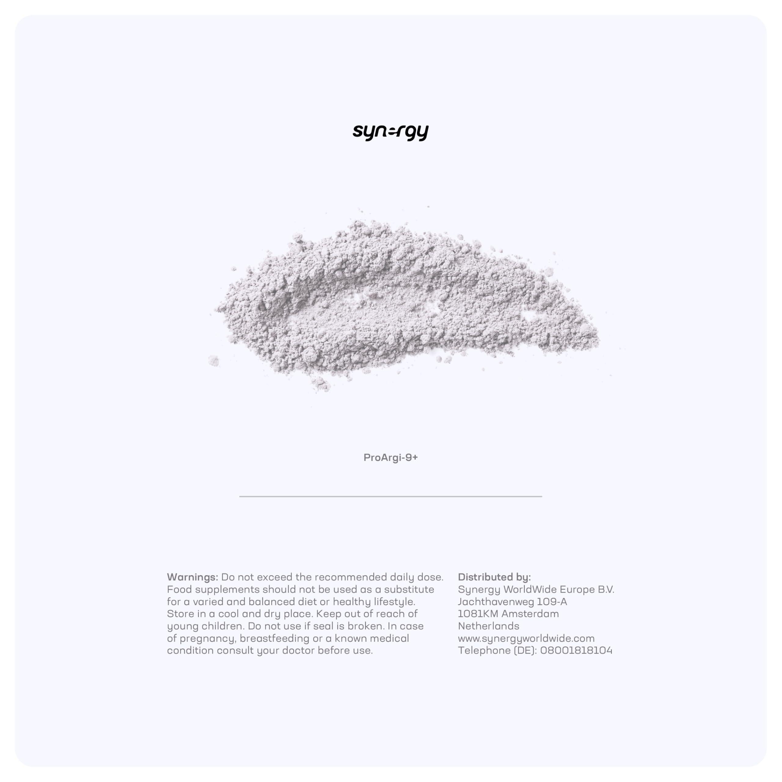 Synergy Worldwide Synergy Worldwide ProArgi 9+ 295 g | 5000mg L-Arginine and 200mg L-Citrulline Supplement with Vitamins C, D3, K, B6, and B12 | Enhance Cardiovascular and Circulatory Health | 30 Sachets