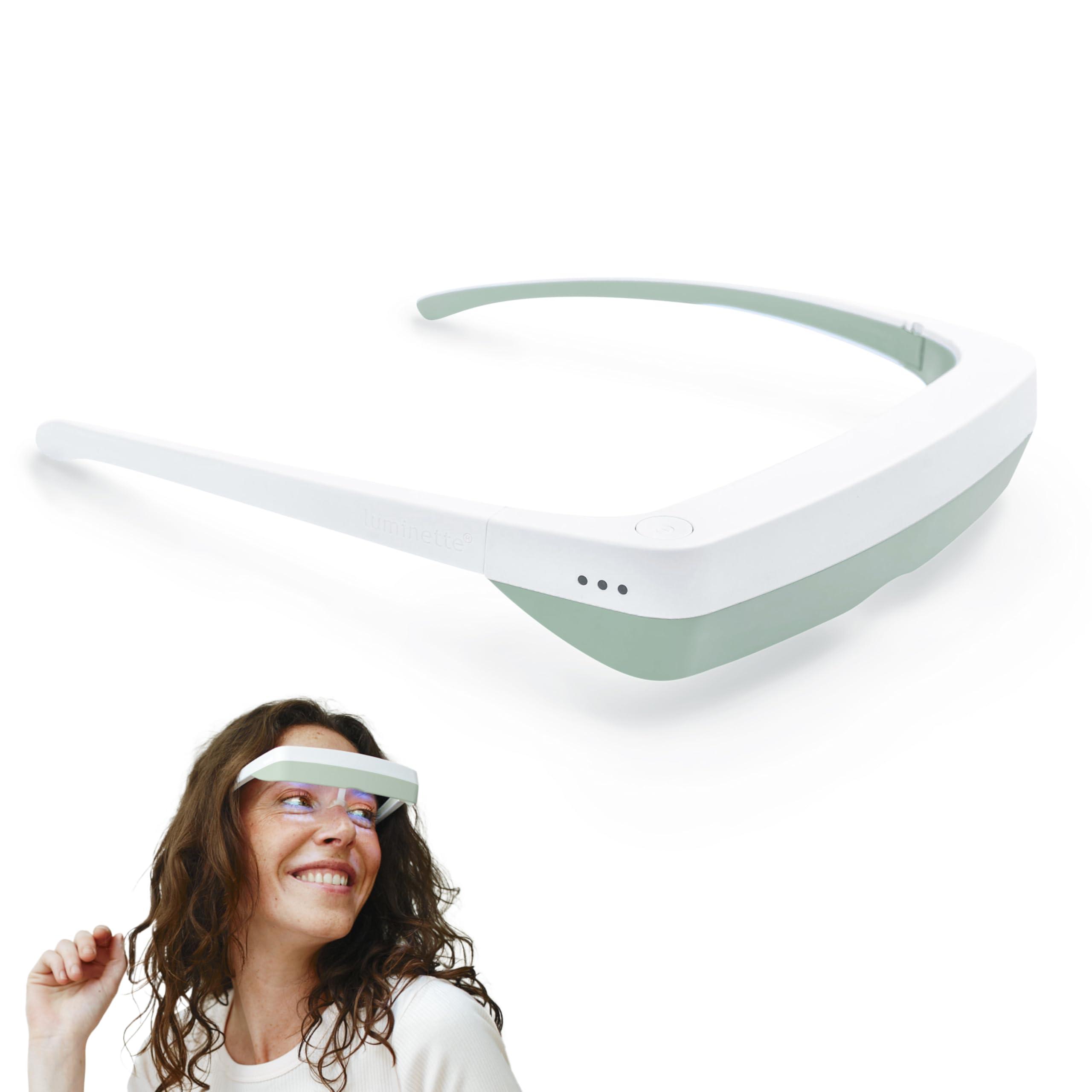 luminette Luminette 3 Light Therapy Glasses - Wearable Light Therapy Lamp - Blue Enriched White LED Sun Lamp - Natural Relief for Sleep Problems & Jet Lag (Green)