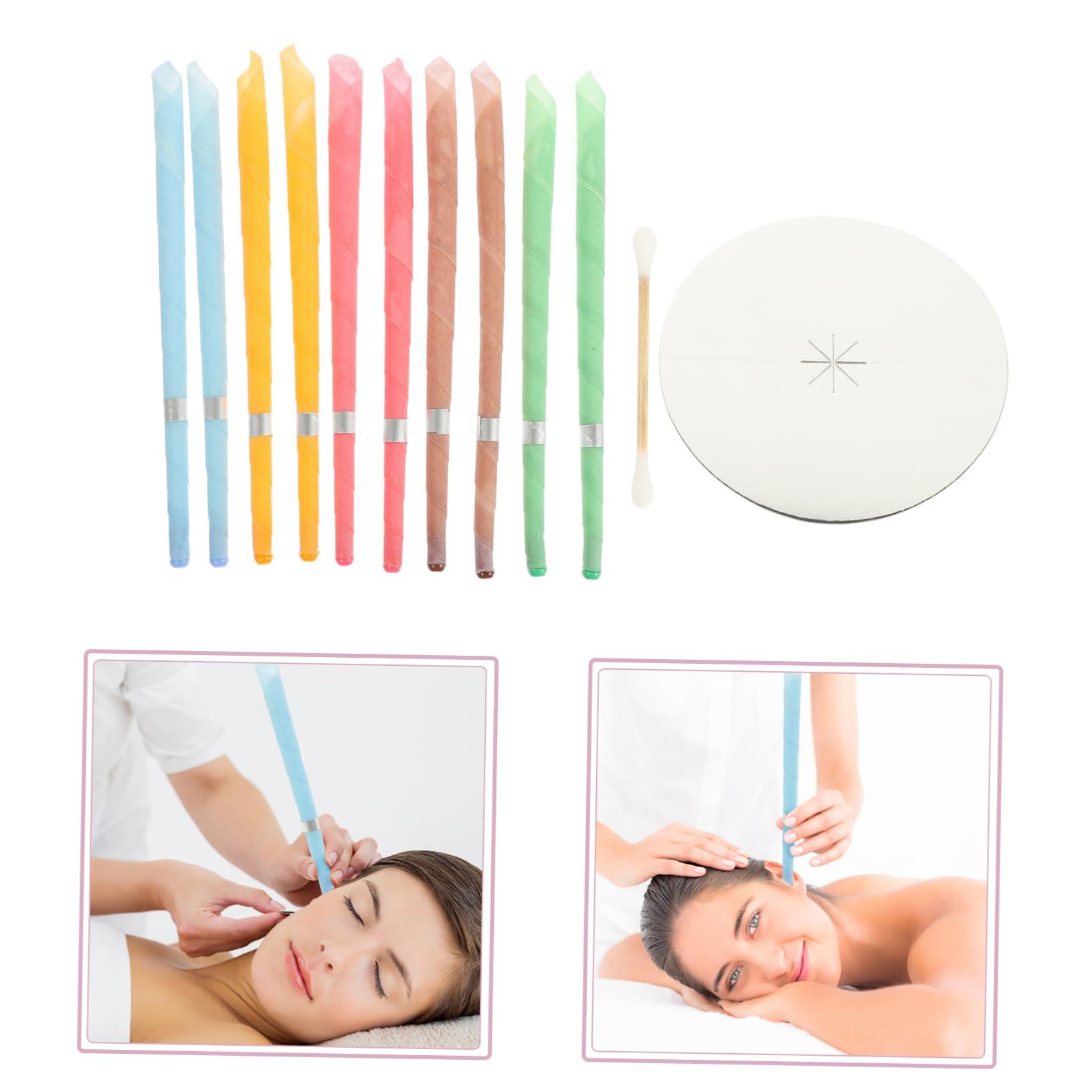 FOMIYES FOMIYES Ear Care Candle Kit with Protective Disks for Safe Ear Wax Removal Natural Beeswax Tools for Home Use Cleaning for Adults