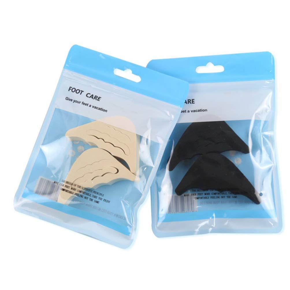 EXCEART EXCEART 4pairs Forefoot Insoles Adjustable Shoe Head Pads for Women Comfortable Cushion Plugs Black Skin Tone Durable Flexible Design for Foot Relief and Buffering High Heels