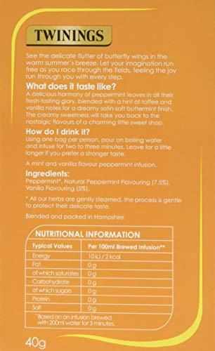 Twinings Twinings Buttermint Flavoured Tea Bags - 80 Biodegradable Tea Bags (Multipack of 4 x 20) , Smooth & Creamy Herbal Infusion, Perfect for Relaxation, Caffeine-Free