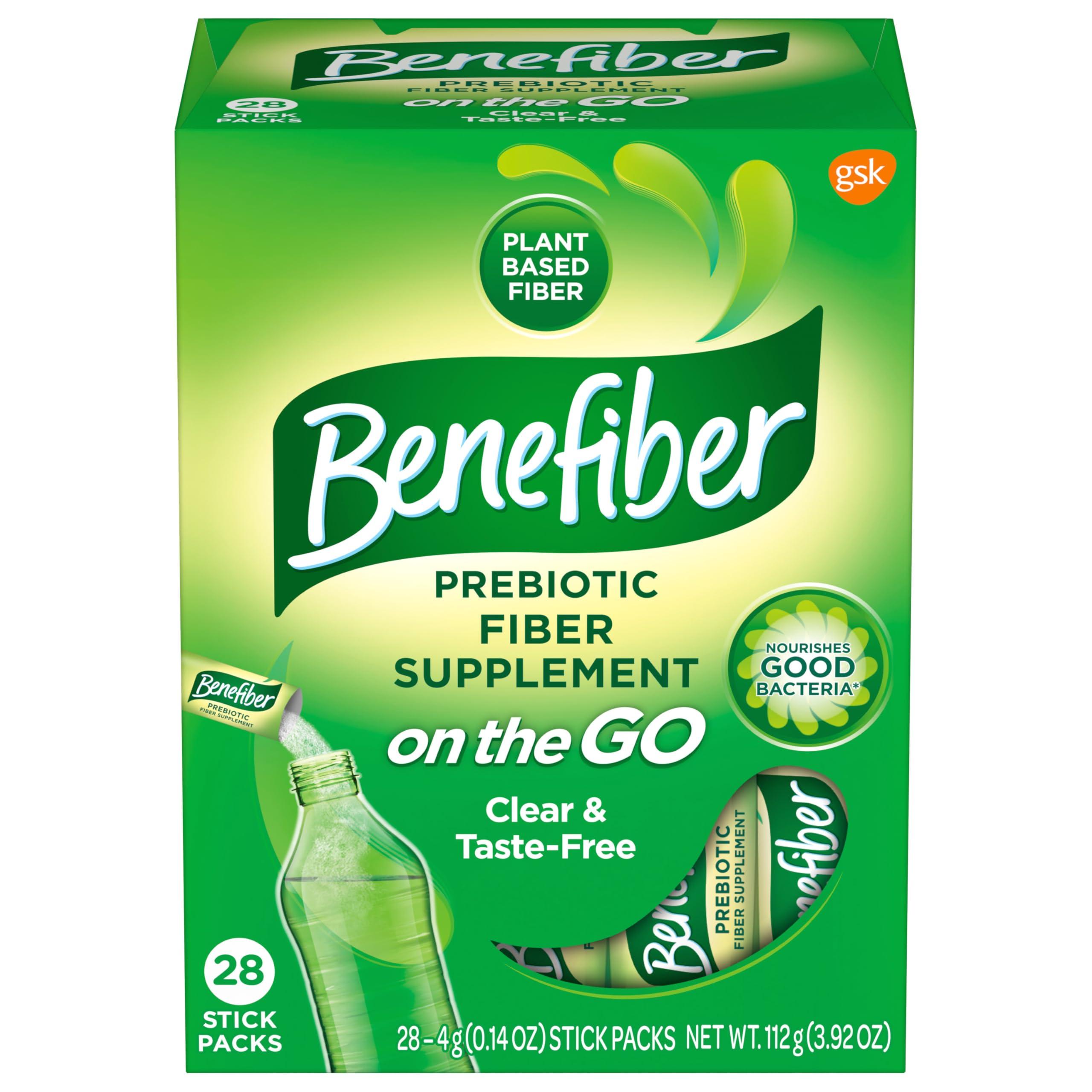 Benefiber Benefiber 302805 Fiber Supplement Powder Stick Packs for Digestive Health, 28 Sticks, 3.92 Ounces