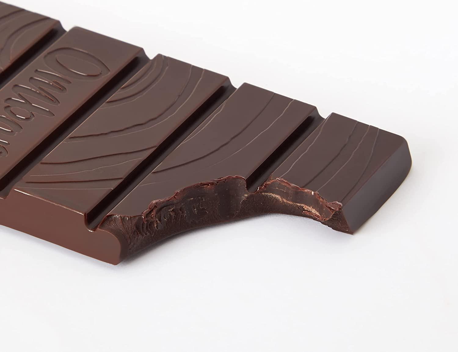 OMBAR Vegan Chocolate Bar - Ombar 72% Dark Chocolate (35g x 10 bars) - Organic Fair Trade Chocolate - Dairy and Gluten Free - Raw Cacao