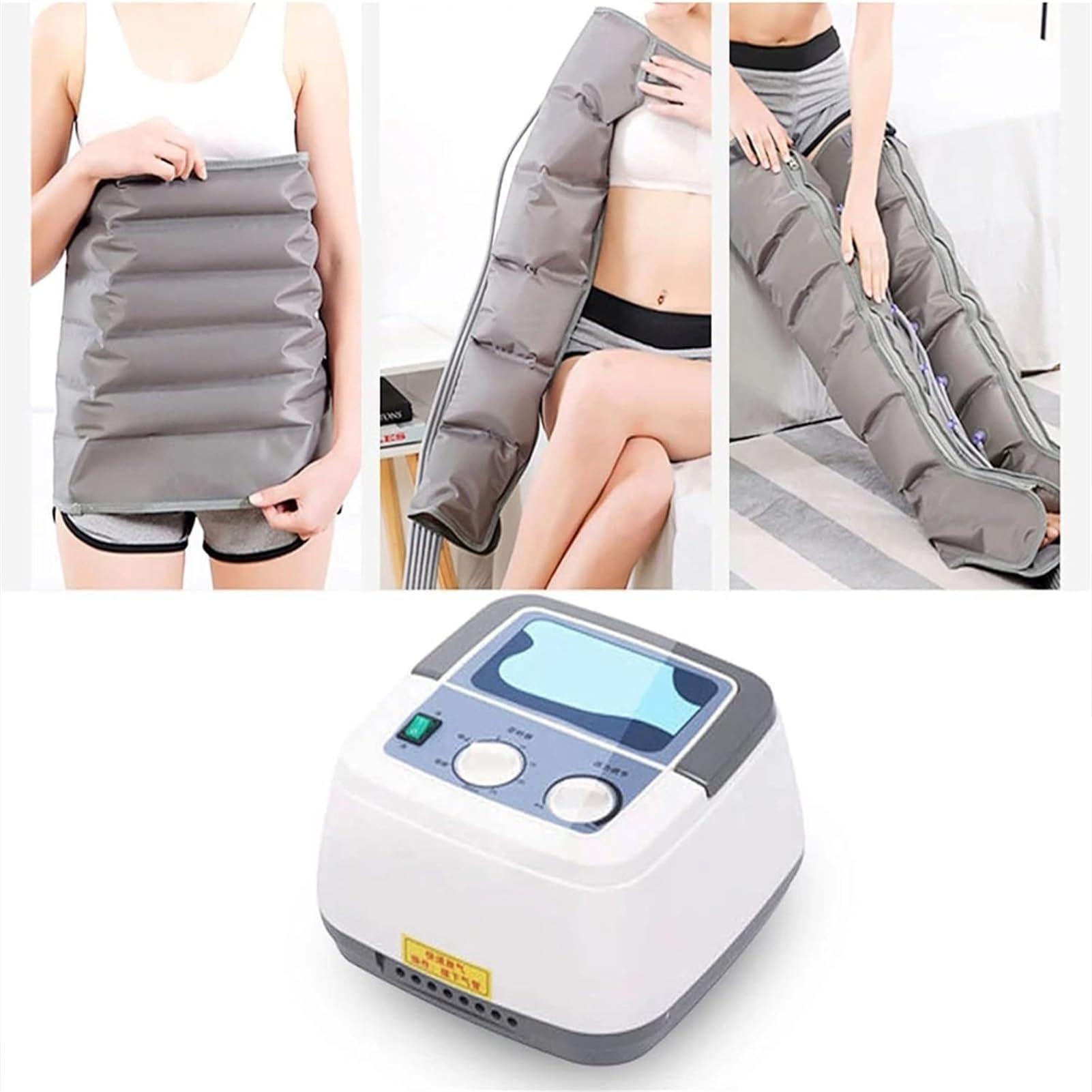 Dremdo Dremdo Air Compression Leg Foot Massager, Pneumatic Arm Waist Wrap Pressure Machine for Circulation Arm Leg Waist Wraps Foot Ankles Calf Massage Machine Pain Relax,Gray,I