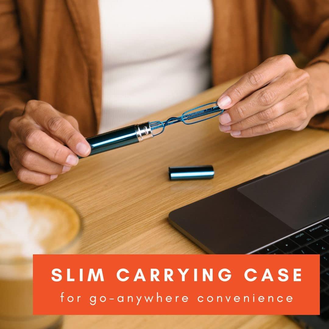 MicroVision Optical MicroVision Optical Original Mini Reader Reading Glasses With Tube Case For Women and Men Lightweight & Portable Eyeglasses as Seen on Oprah