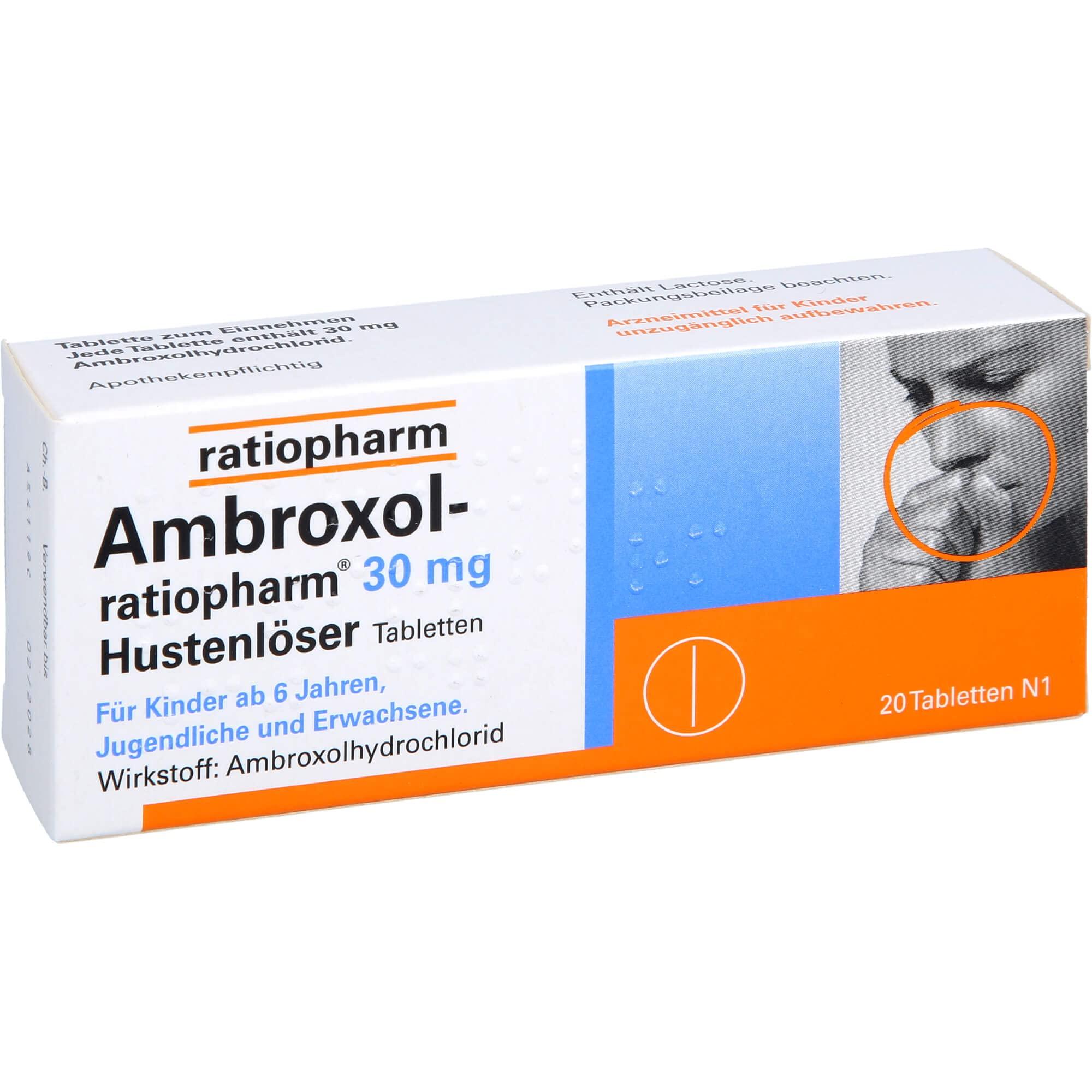 Ratiopharm Ambroxol-ratiopharm 30 mg Hustenlser Tabletten, 20 pcs. Tablets