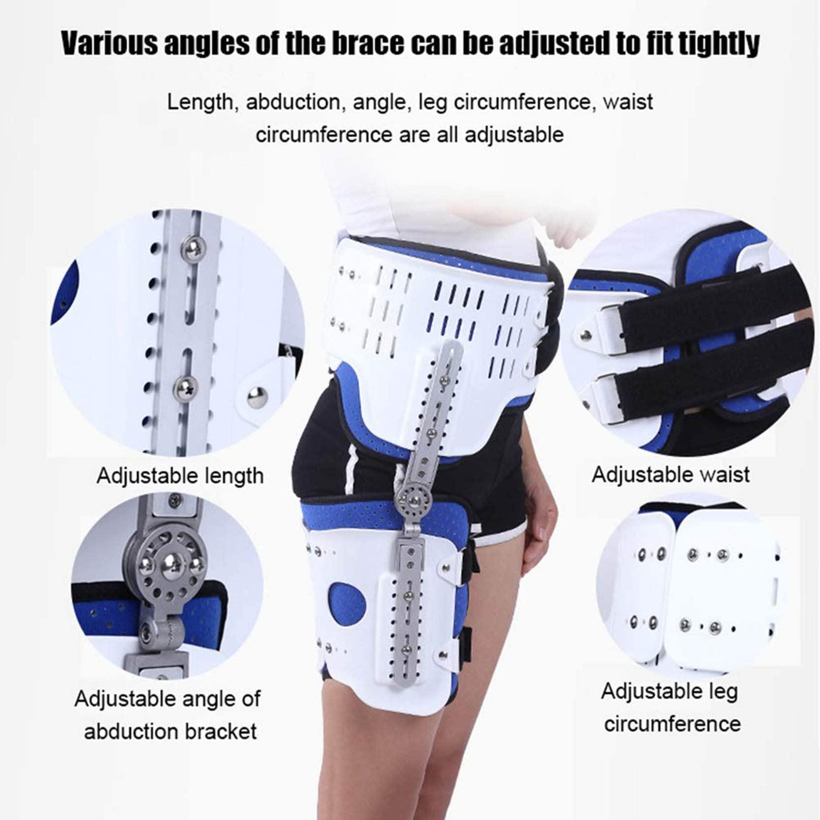GeRRiT Adjustable Hinged Hip Joint, Hip Stabiliser Support Brace, Hip Joint Fixation Brace Groin Fracture Support Stabilizer Adjustable Hinged Hip Abduction Orthosis Sciatica Post-op Corrector, Universal 5