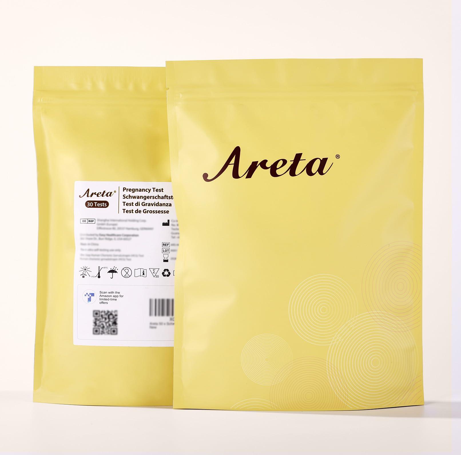 Areta Areta 30 Pregnancy Test Strips: Accurate Kit for Rapid Results | 30 Pack hCG Tests