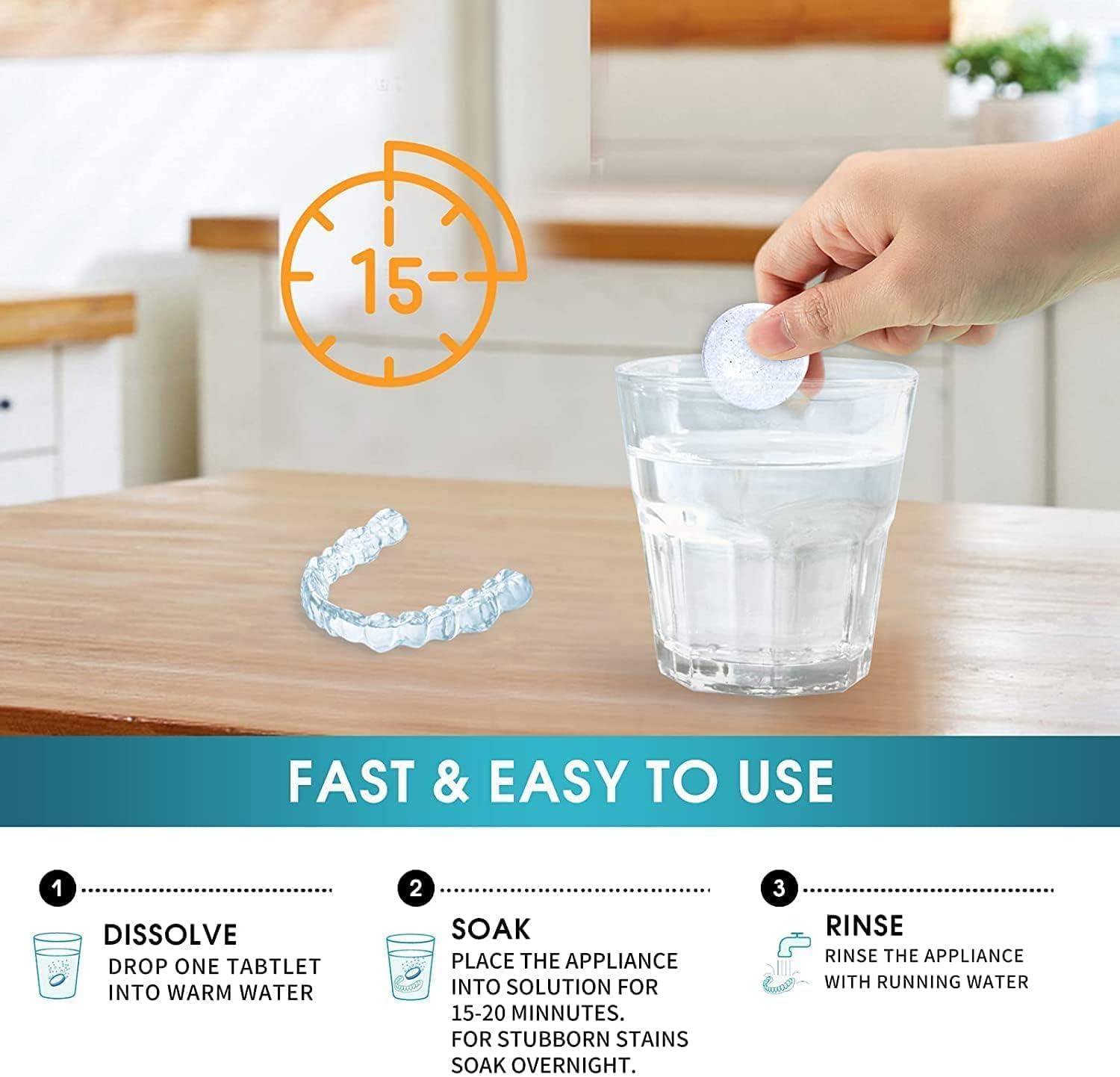 Y-Kelin Y-Kelin Retainer Cleaner,Retainer Cleansing Tablets, Denture Cleaning Tablet, Retainer,Dentures,Mouth Guard Cleaner 12 Tablets