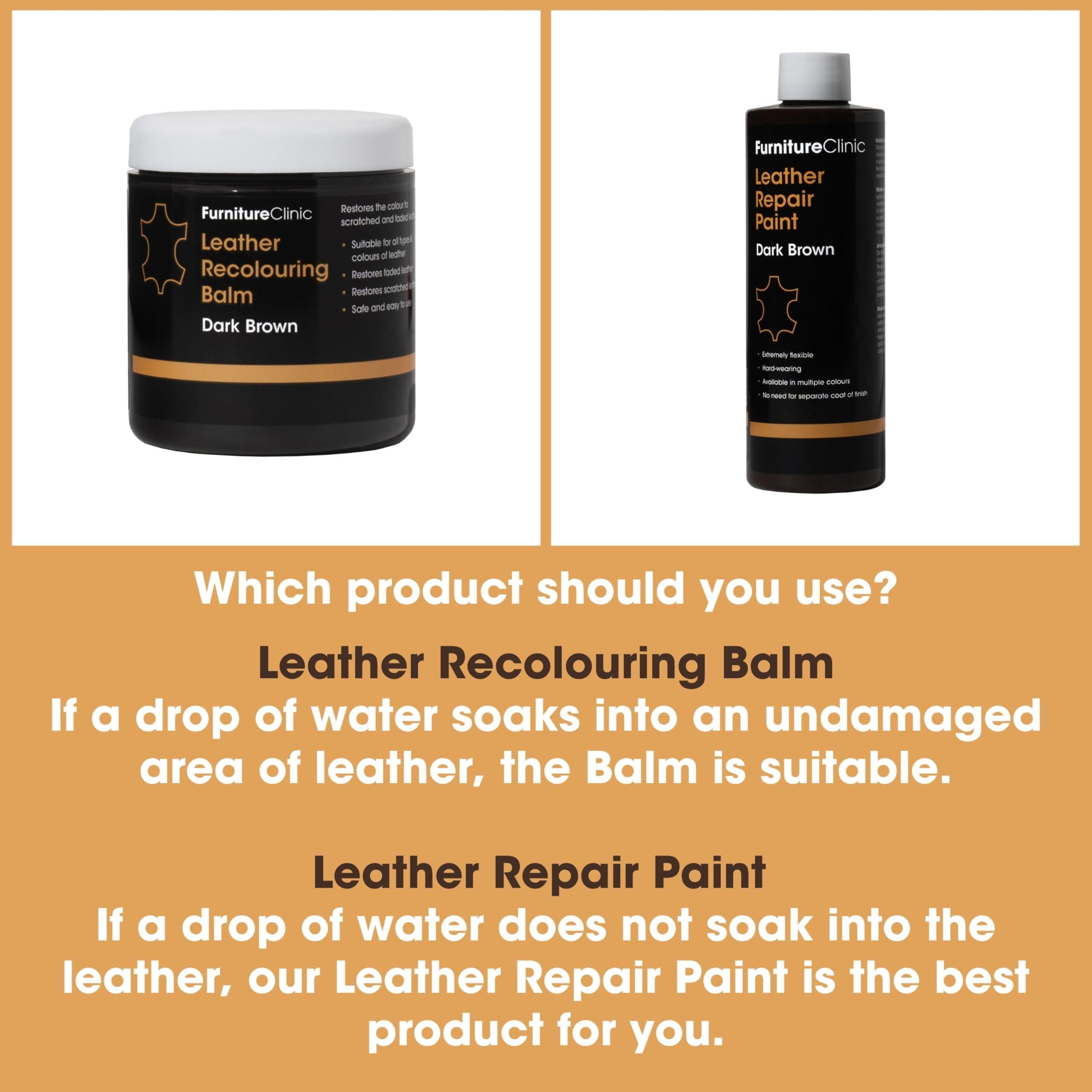 Furniture Clinic Furniture Clinic Leather Recolouring Balm - Leather Colour Restorer for Sofas, Leather Colour Repair for Faded & Scratched Leather Upholstery, Car Seats, Shoes and Clothing - 16 Colours (Ivory)
