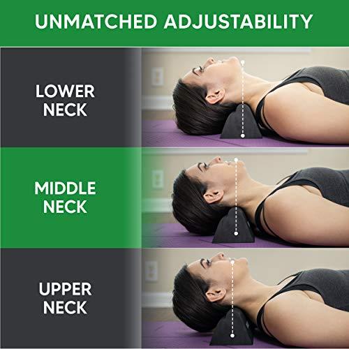 Lumia Wellness Lumia Wellness Cervical Orthotic Traction Block | Firm | Spinal & Neck Alignment | 3-Height Adjustable Design | Cervical Traction Device & Neck Stretcher