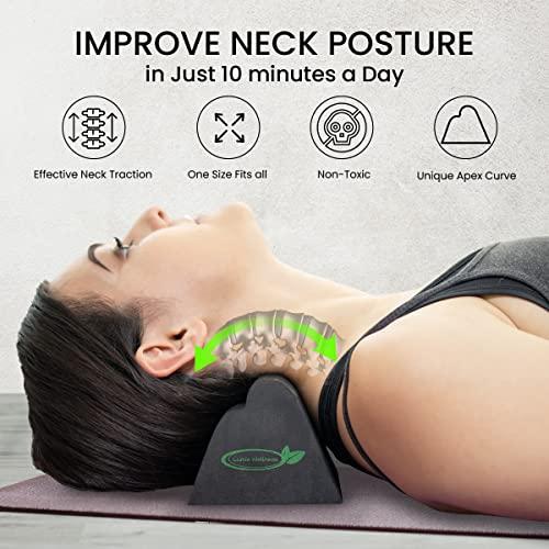 Lumia Wellness Lumia Wellness Cervical Orthotic Traction Block | Firm | Spinal & Neck Alignment | 3-Height Adjustable Design | Cervical Traction Device & Neck Stretcher
