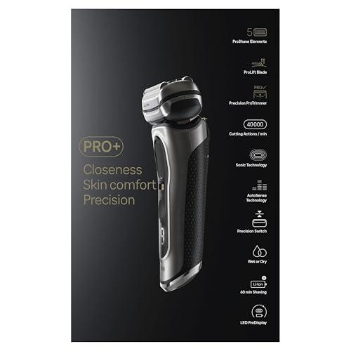 Braun Braun Series 9 PRO+ Electric Shaver For Men, Braun Shavers For Men, 5 Pro Shave Elements & Precision Long Hair ProTrimmer, SmartCare Center, Wet & Dry Electric Razor For Men, 60min Runtime, 9465cc