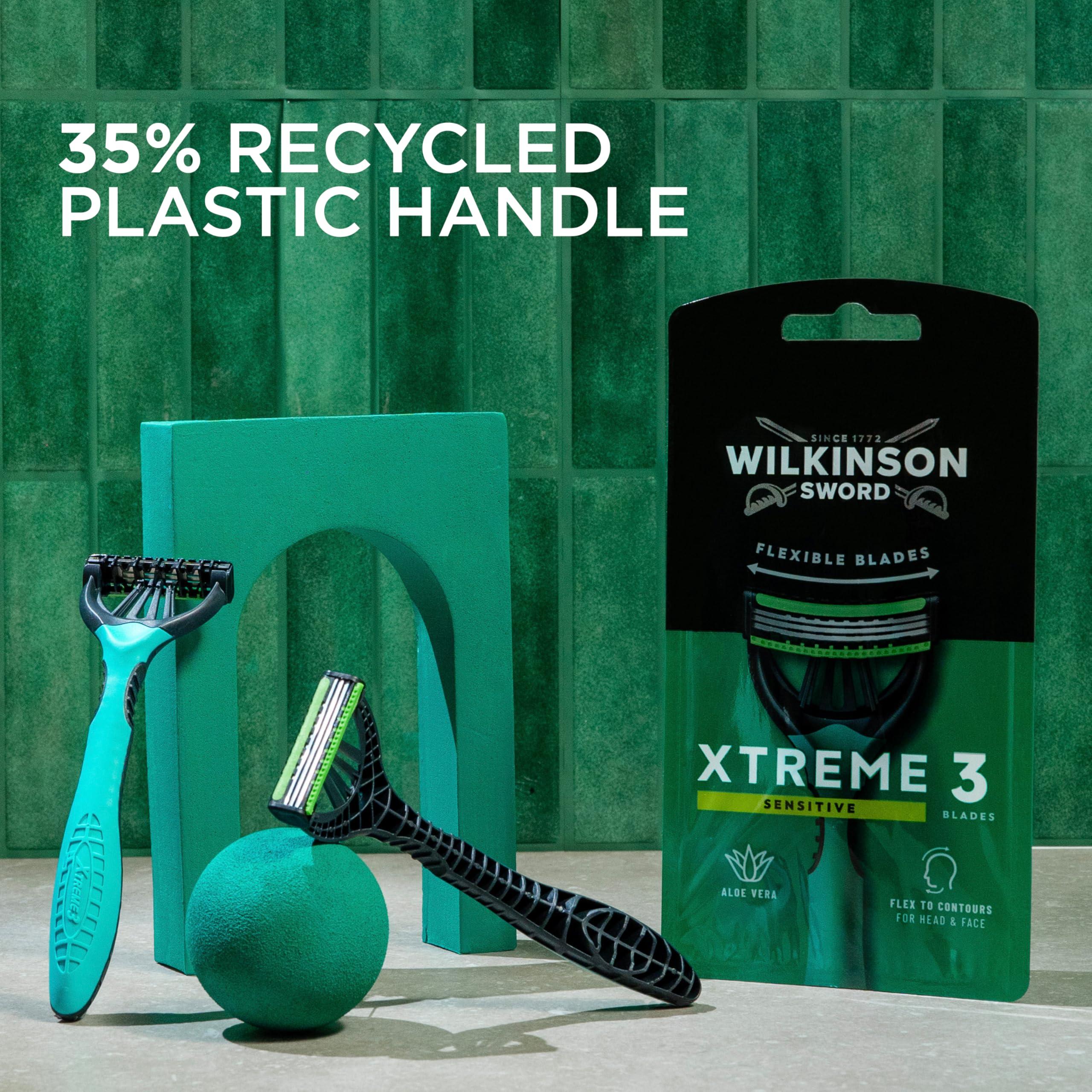 Wilkinson Sword Wilkinson Sword - Xtreme 3 For Men - Sensitive Disposable Razors - Flexible Blades - Pack of 24 Razors