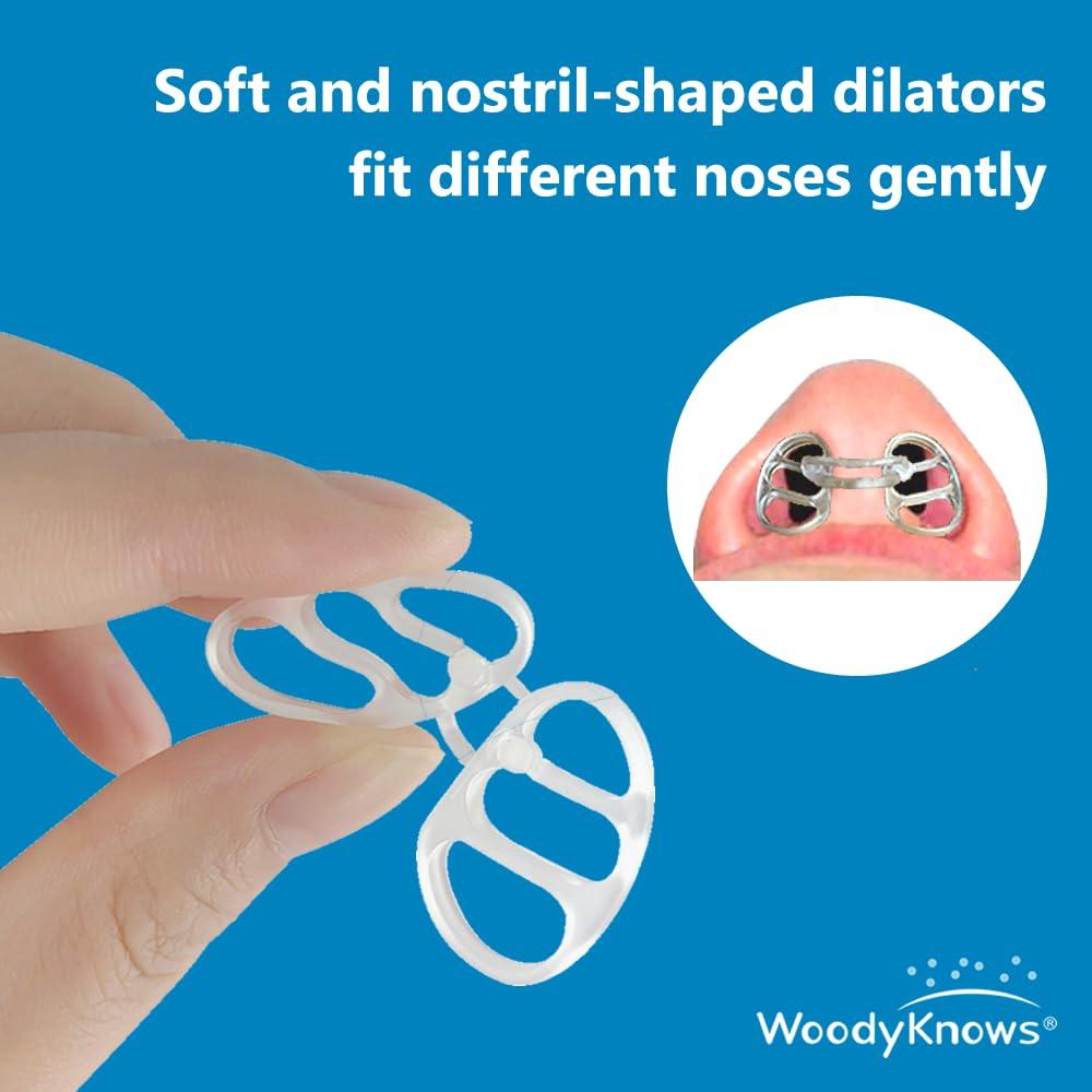 WoodyKnows WoodyKnows Super-Support Nasal Dilator, Improves Sleep and Sports Airflow, Nasal Congestion and Nose-Related snoring aid (M 4Pack)