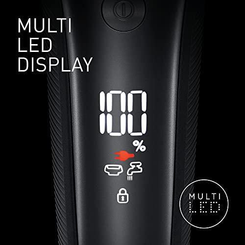 Panasonic Panasonic Series 900+ Premium Wet/Dry Razor ES-LS9A, 6-Way Shaving Head with Linear Motor, Includes Cleaning and Charging Station, Black, Matte Black