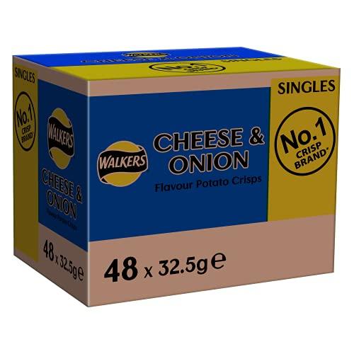 Walkers Walkers Cheese and Onion, 32.5 g (Pack of 48)