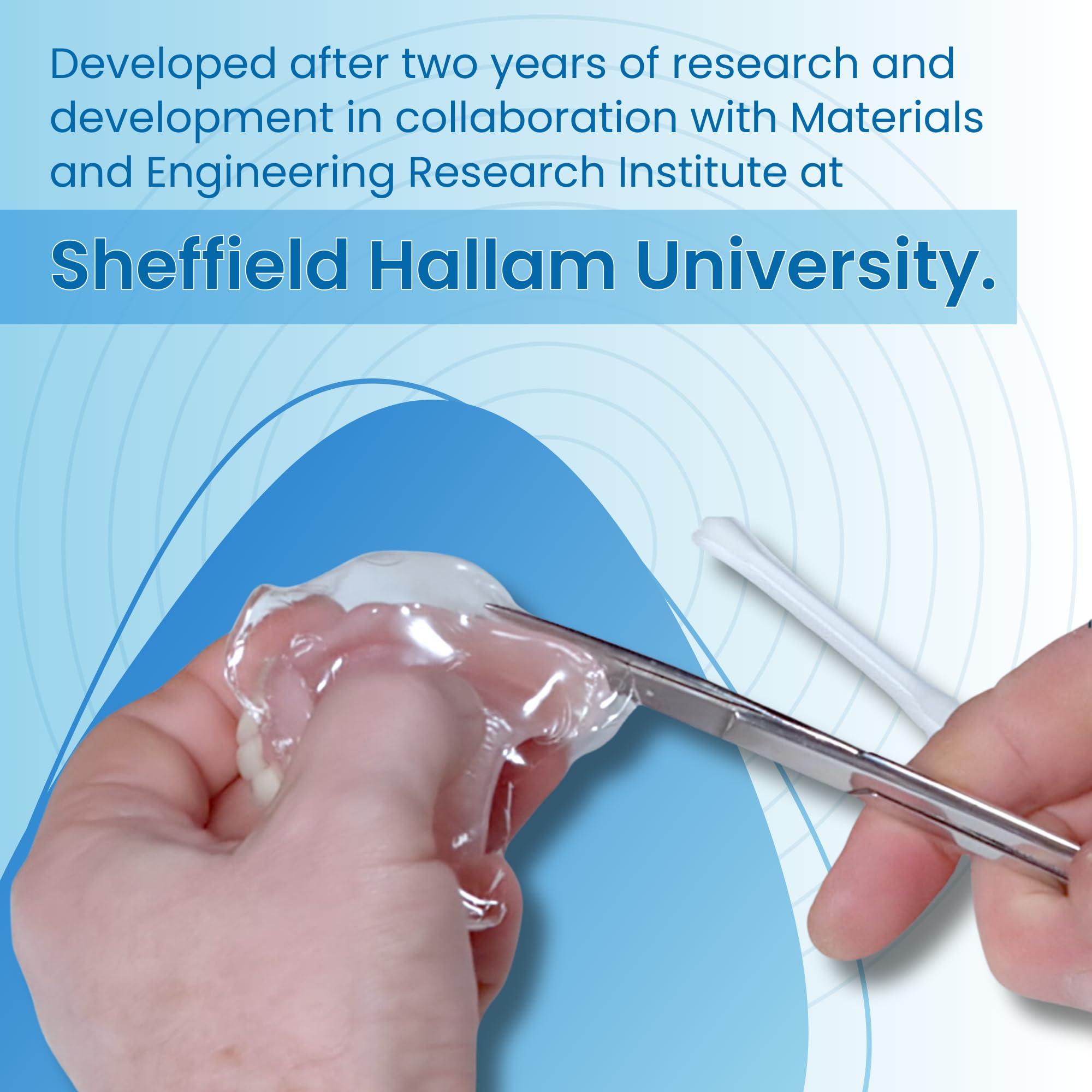 Denturecare Clear Comfort Denture Liner - Secure Fit - No Hassles Application - Long-Lasting Denture Adhesives - Easy to Maintain Cushion Comfort Denture Liner