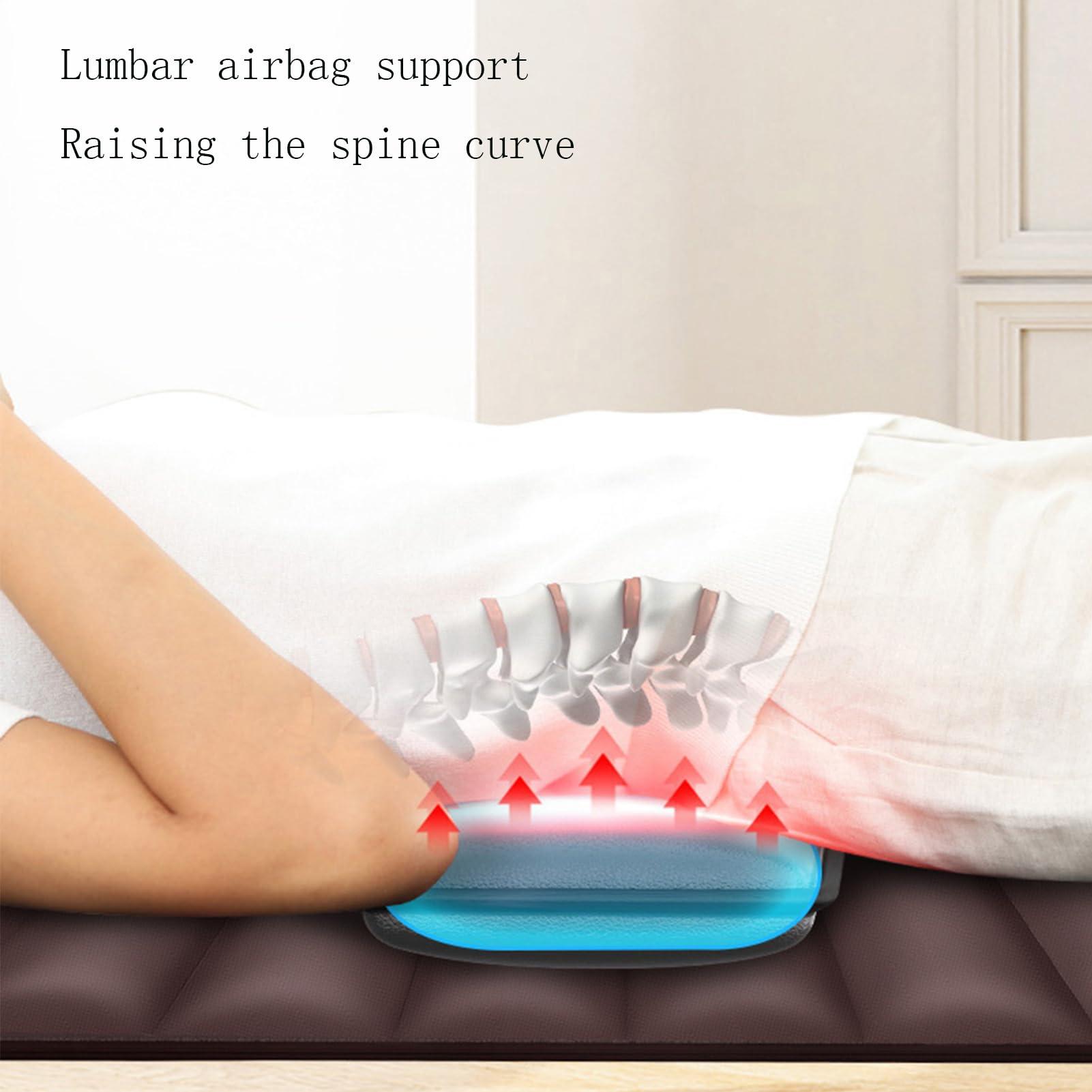 SJHDHDA Full Body Massage Mat with Adjustable Pillows Heating Pads,Massage Mat with Heat 10 Vibrating Nodes,Full Body Massager for Neck and Back Muscle Relaxation Full Body Massage Learned extensively