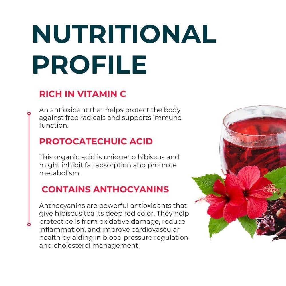 teapro Teapro Premium Hibiscus Loose Leaf Tea 100g | Supreme Grade Large Petals Hibiscus Flower Tea | Naturally Caffeine-Free | Dried Pure Hibiscus Herbal Infusion | Roselle for Hot or Iced Tea