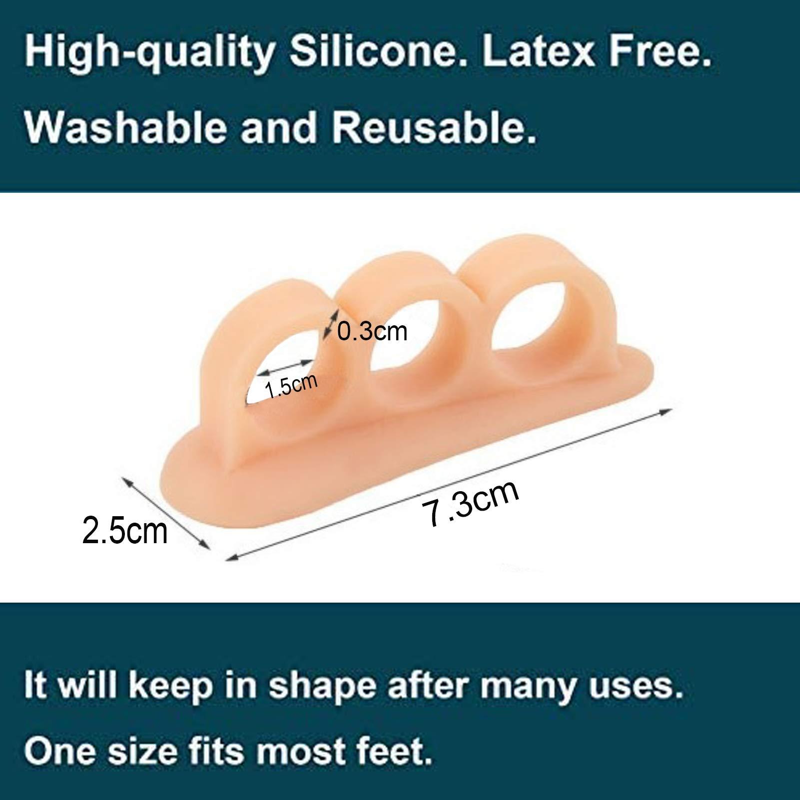 Mcvcoyh Mcvcoyh Gel Hammer Toe Crests Pads x 10 Pcs Silicone Toe Cushion Support for Hammer Toe, Overlapping Toes, Curled Toe-3 Loops