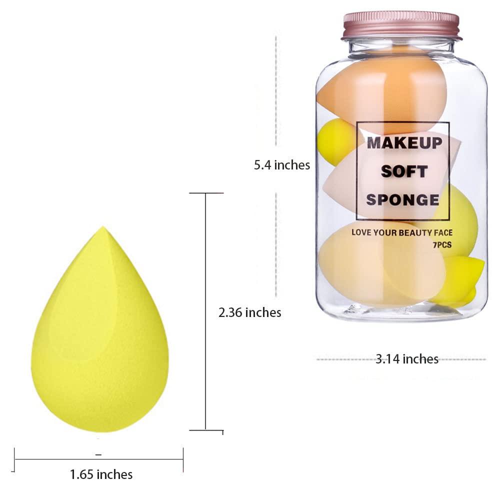 Generic 7Pcs Makeup Blender Sponges Makeup Sponge Set Blender Sponges Beauty Makeup Sponges Sponge Egg for Makeup Tools Soft Sponge Eggs