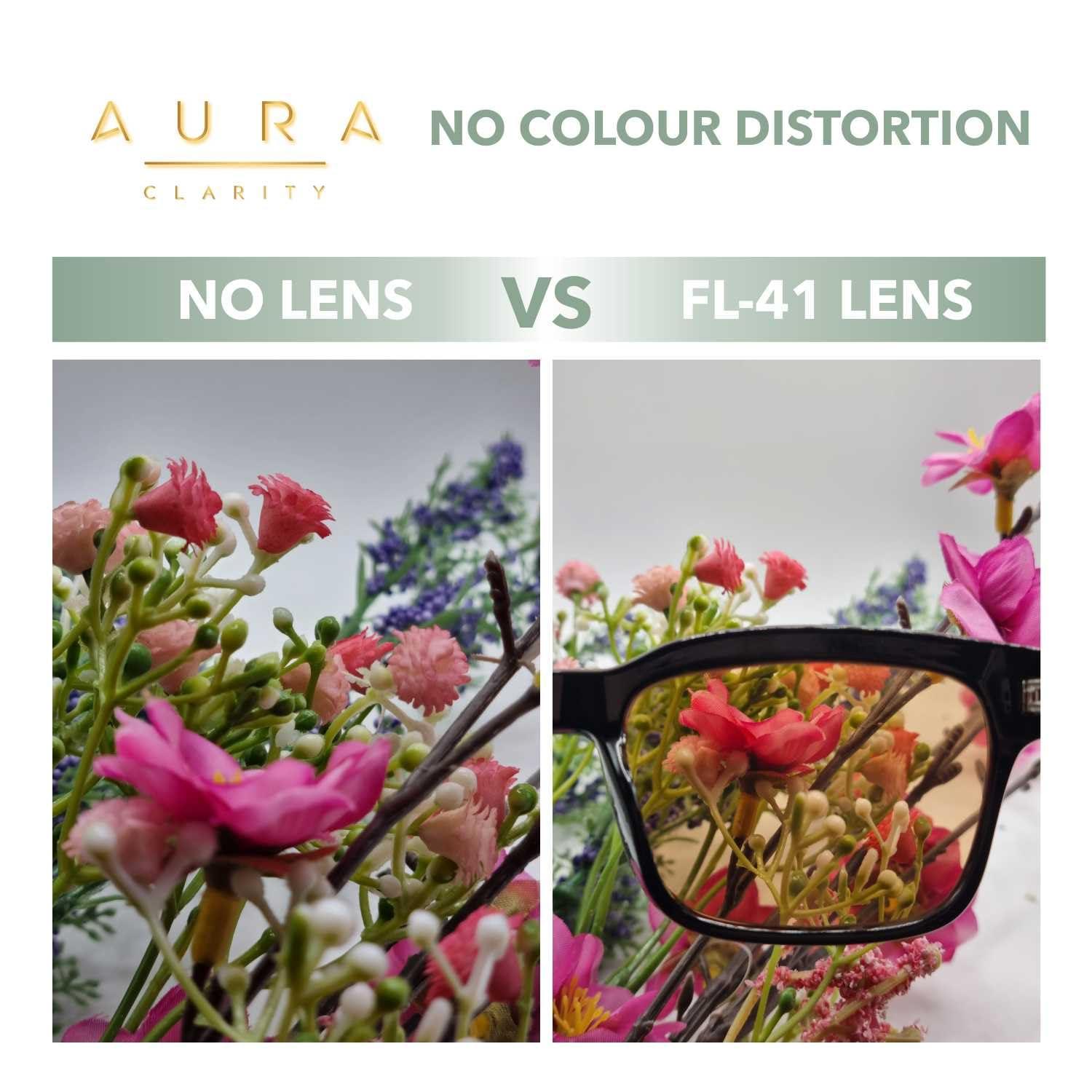 Aura Clarity Aura Clarity Migraine Glasses Blue Light Blocking Glasses FL-41 Light Sensitivity Glasses for Men and Women Ultra-Lightweight and Chic Anti Blue Light Glasses for Computer, Gaming, Outdoor