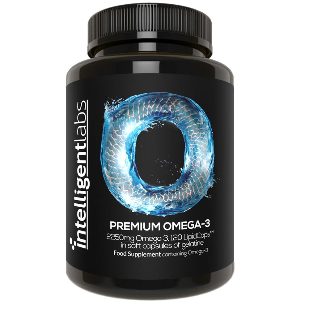 Intelligent Labs Intelligent Labs Triglyceride Omega-3 | 2,250 mg Fish Oil (1,224 mg EPA + 816 mg DHA + 210 mg Other Omega-3) | 120 Softgels | High-Potency Fish Oil Supplement