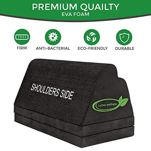 Lumia Wellness Lumia Wellness Cervical Orthotic Traction Block | Firm | Spinal & Neck Alignment | 3-Height Adjustable Design | Cervical Traction Device & Neck Stretcher