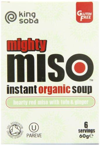 King Soba King Soba Noodle Culture Organic Mighty Miso Soup with Red Tofu and Ginger, 60g