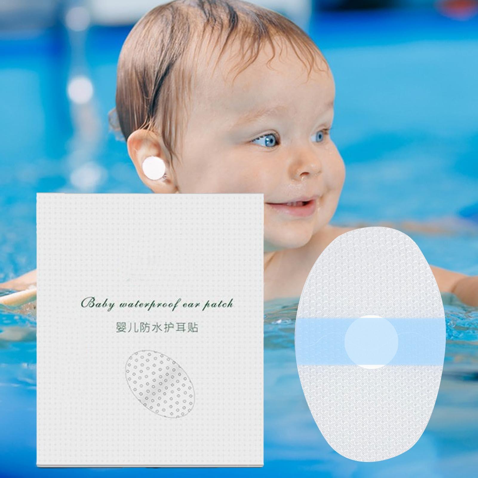 FreshCart Basics Waterproof Ear Stickers for Babies - Babies Ear Tape, Ear Stickers Silicone Gel Material Waterproof for Bath Kids Swimming Surfing Showering Snorkeling Water Sport
