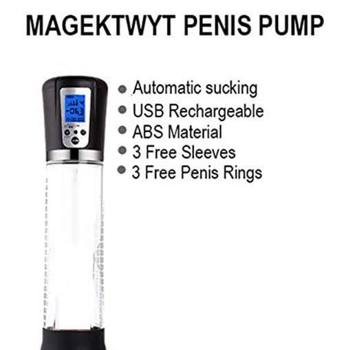 Spenic Men\'s Handheld Vacuum Pump Massager with ED Panel Screen Men\'s Vacuum Pump, Electric Massager Men\'s Muscle Pump for Body Massage Relaxation, Stress Relief Massage Equipment Device Tool