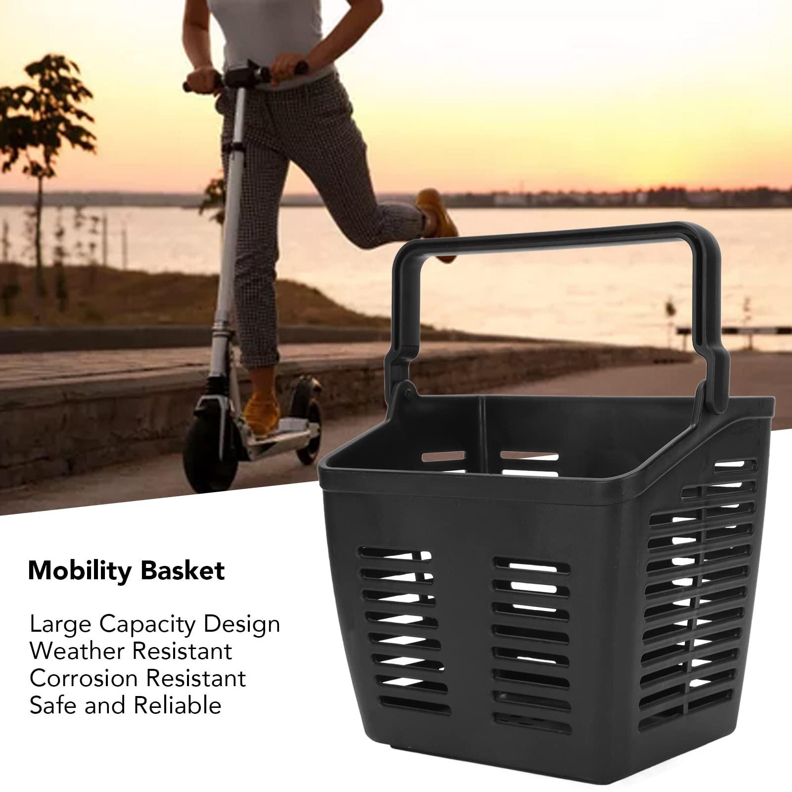 HURRISE HURRISE Mobility Scooter Basket,Large Front Basket Wheelchair Bags Baskets,Handle Portable Universal High Capacity Weather Resistance Scooter Accessories