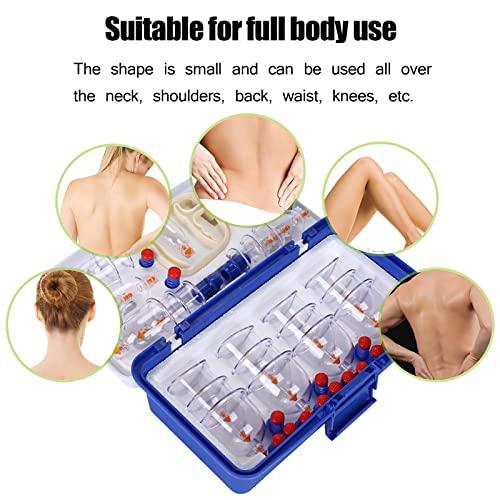 MytaYt Cupping Set Massage Therapy Cups, Myofascial Releaser Cupping Set with 24 Multi Size Vacuum Cups and 1 Hand Pumps, for Massage Muscle and Joints, Cupping Kit for Massage Therapists
