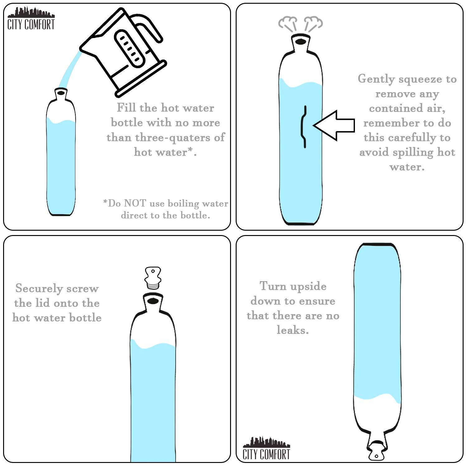 CityComfort CityComfort Sloth Hot Water Bottle, Extra Long Hot Water Bottles with Cover, 2 Litre Natural Rubber 72 cm Large Bed Warmer with Fluffy Animal Cover for Back, Tummy or Legs, Cute Sloth Gifts