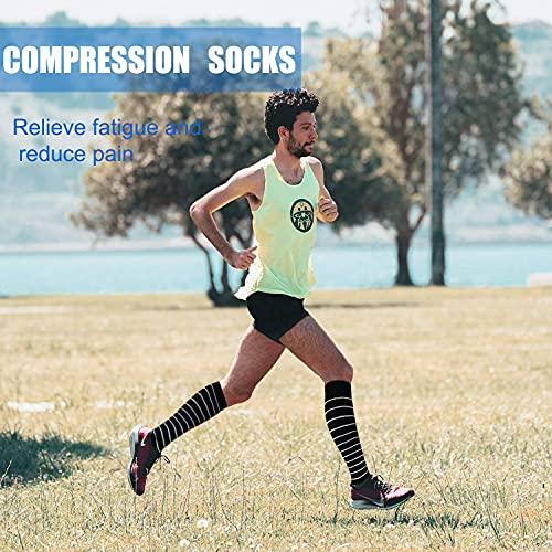 Aoliks Aoliks 4 Pairs Copper Compression Socks for Women & Men 15-20 mmHg,Best Support for Nurses Running Hiking