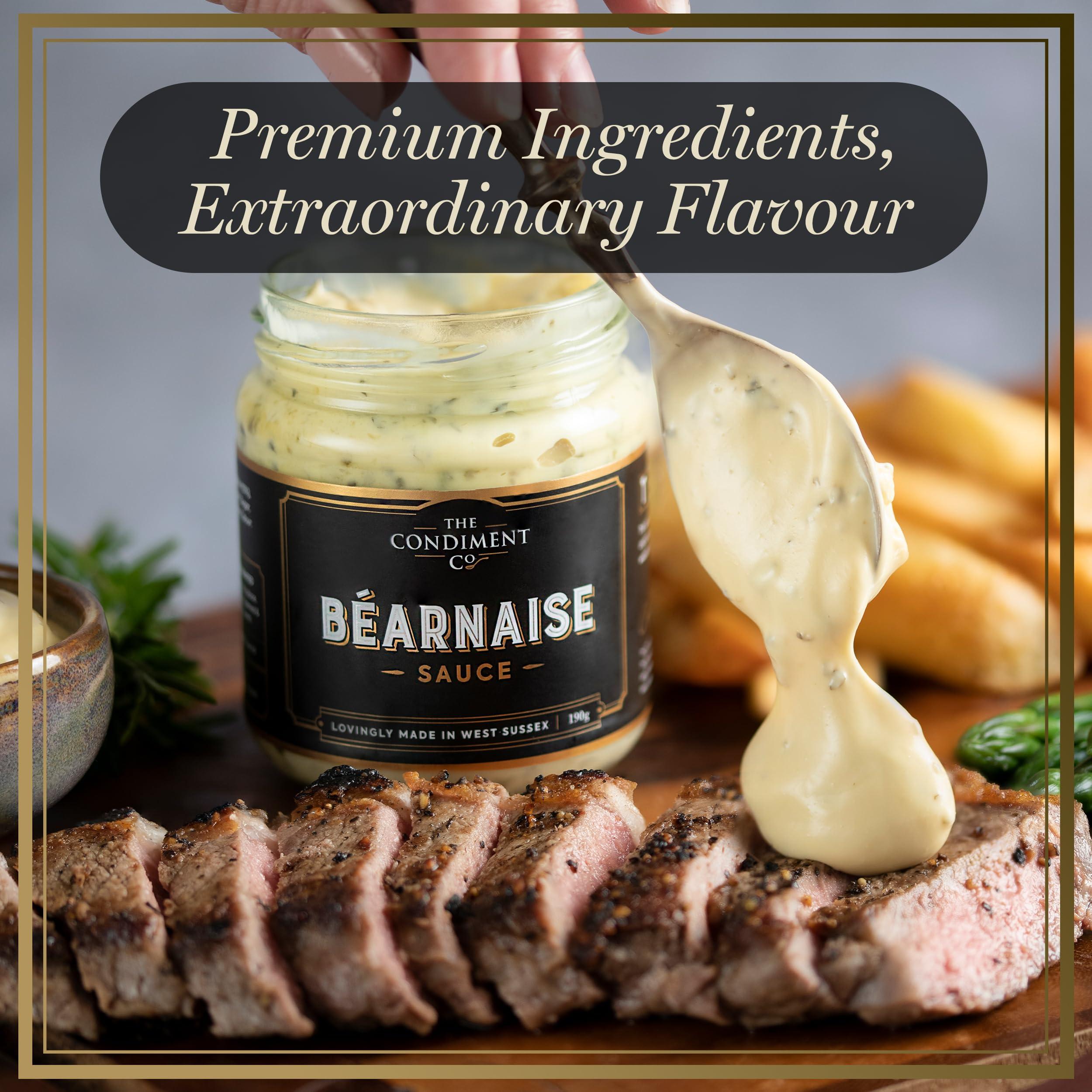 The Condiment Company The Condiment Company Bearnaise Sauce 190g - Rich & Creamy Steak Sauce & Seafood Dip