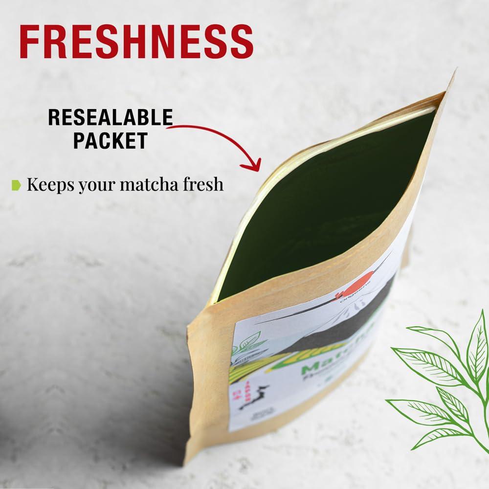 Origeens ORIGEENS Organic Japanese Matcha Tea - Blend from Shizuoka and Kagoshima - Organic Matcha Green Tea Powder - Matcha Powder 80g Bag