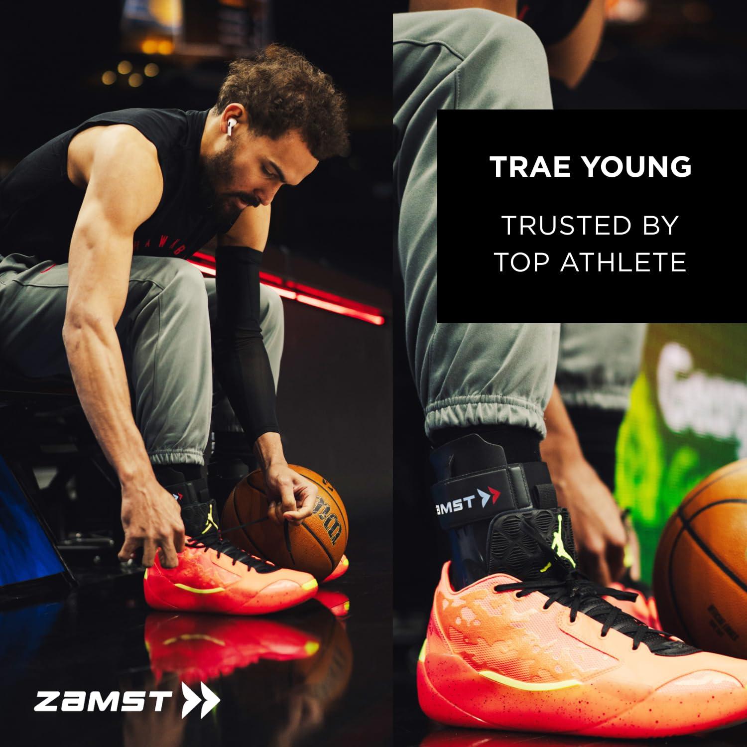 Zamst Zamst A2-DX Black Ankle Brace for Sports - Breathable Sports Ankle Support for Men and Women with Guard Stabilisers for High-Grade Ankle Sprain - Left, XLarge