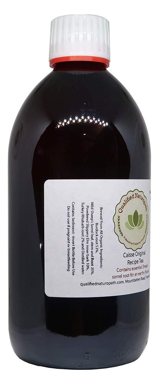 Qualified Naturopath - Professional Practition Caisse Original Formula 4 Herb Tea - 1050 ml (2 x 525 ml) Glass Bottles