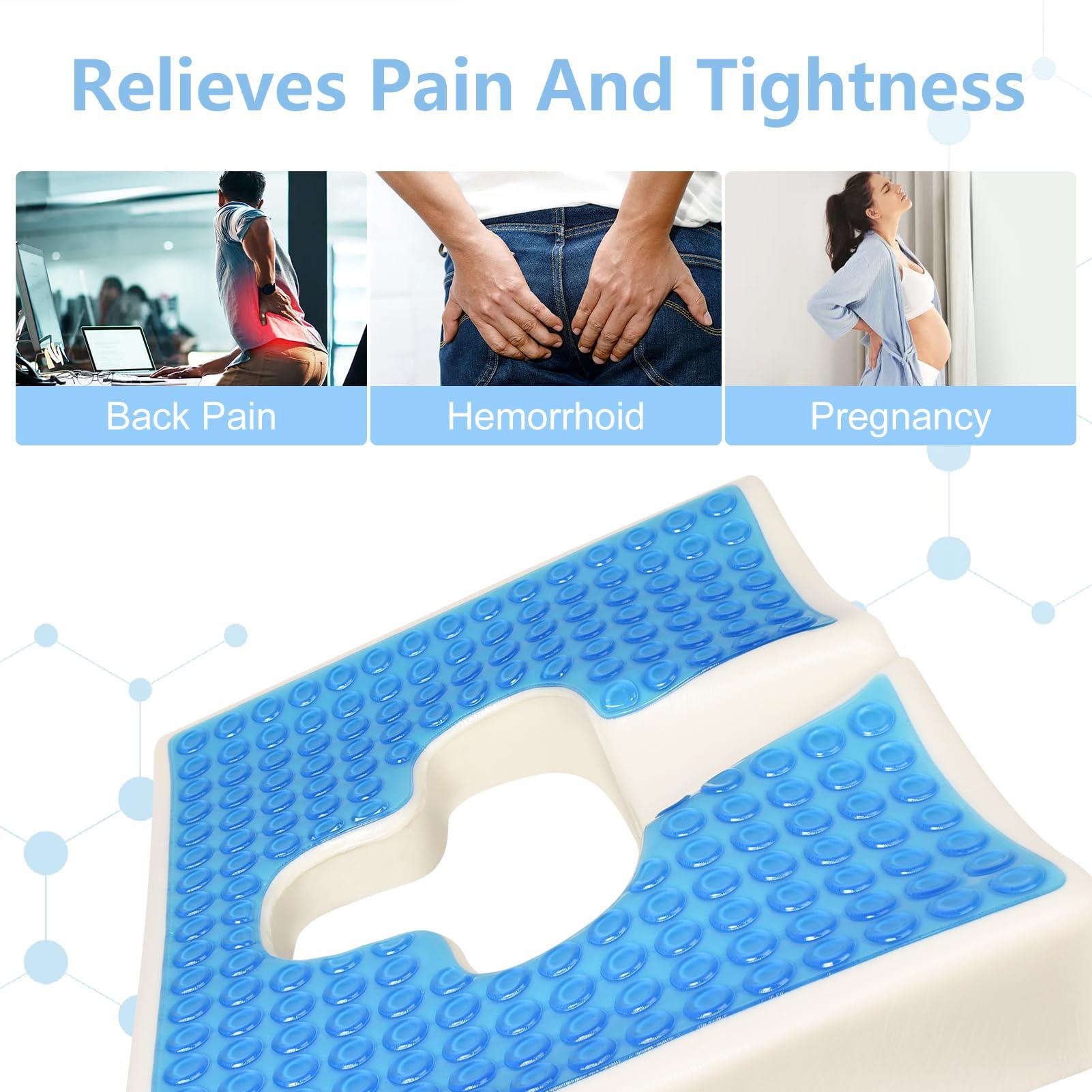 Pumwoy Pumwoy Anti Bedsore Cushion, Bed Sore Cushions for Butt, Hemorrhoid Cushion, Gel Seat Cushion Coccyx Cushion for Bedridden Patient, Tailbone Pain Relief Cushions