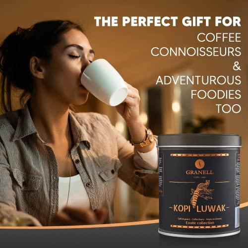 Granell Cafs  1940 Cafs Granell Wild Kopi Luwak Coffee Whole Beans, 100grams (3.5oz)