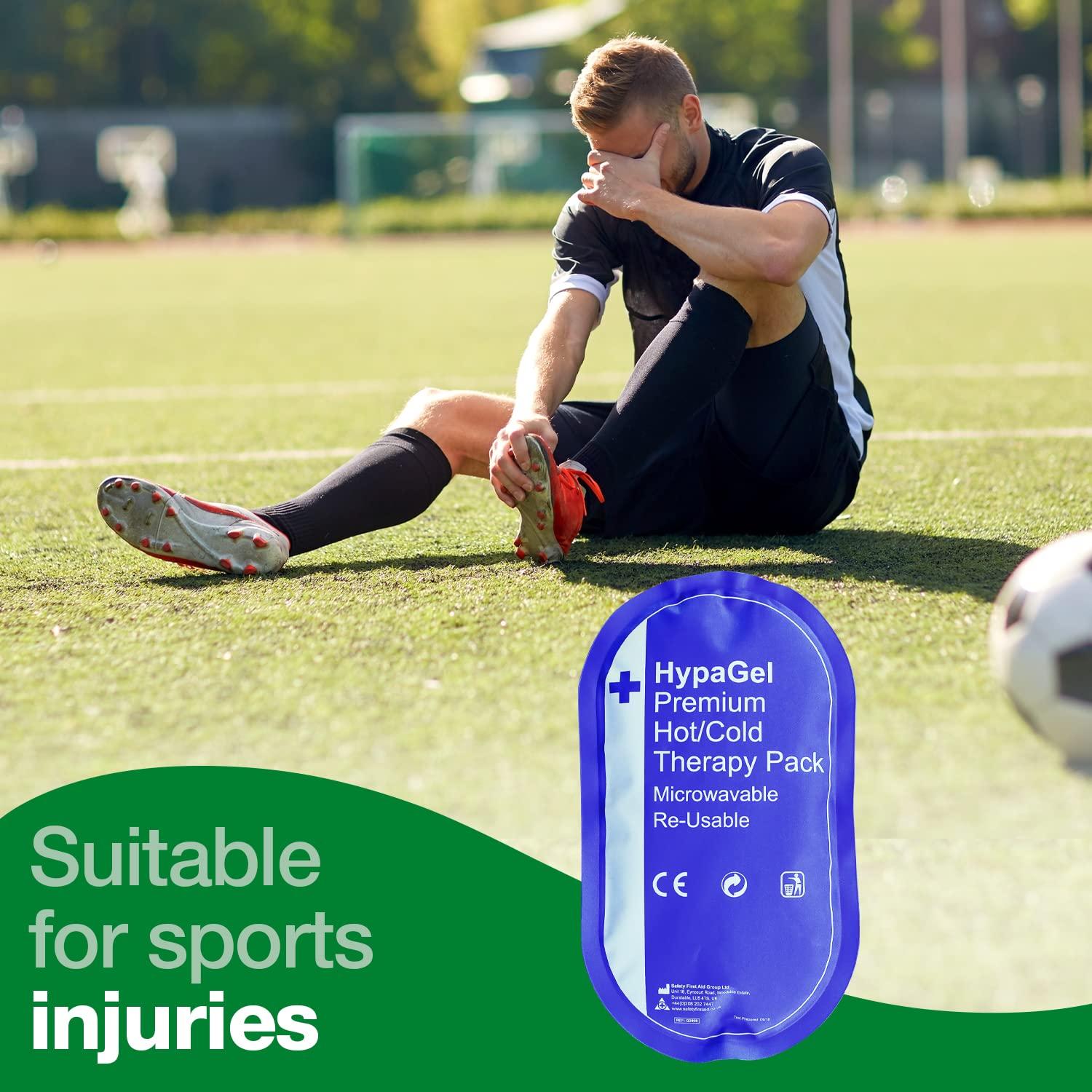 Safety First Aid Group Safety First Aid Group HypaGel Premium Reusable Hot/Cold Therapy Pack, Microwaveable, Freezable Therapy Pack for Sports First Aid, Muscle Strain and Sprain Injuries, Pain Relief