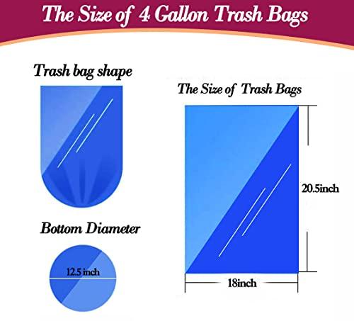 HOMMALY 4 Gallon 180pcs Small Gold Trash Bags Strong Golden Garbage Bags, Bathroom Trash Can Bin Liners, Gold Plastic Bags for Home Office, Waste Basket Liner, Fit 12-15 Liter, 3,3.5,4,4.5 GalGolden 180