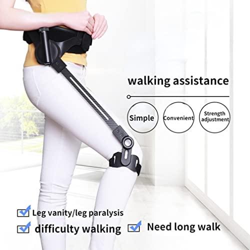 LIJBN Walking Aid Bionic Body Power Walking Aids, Stroke Rehabilitation for Leg Single Walker Assisted Walking Hemiplegia Training Exercise Boosting Leg Lift Climbing Aid Equipme